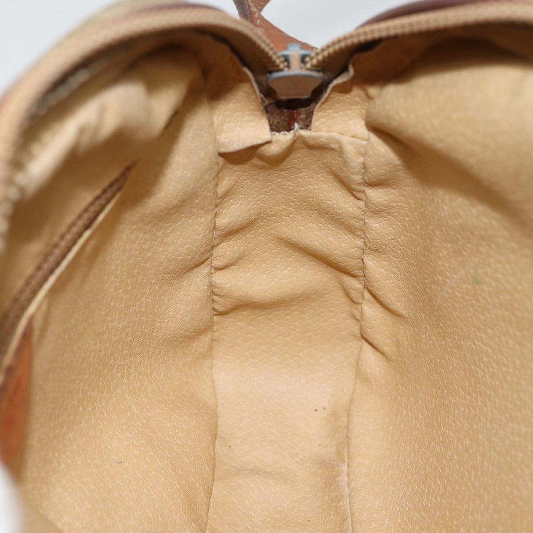 Celine Macadam Canvas Shoulder Bag Beige Auth 88764