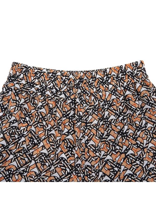Burberry Tawney Monogram Logo Print Silk Shorts