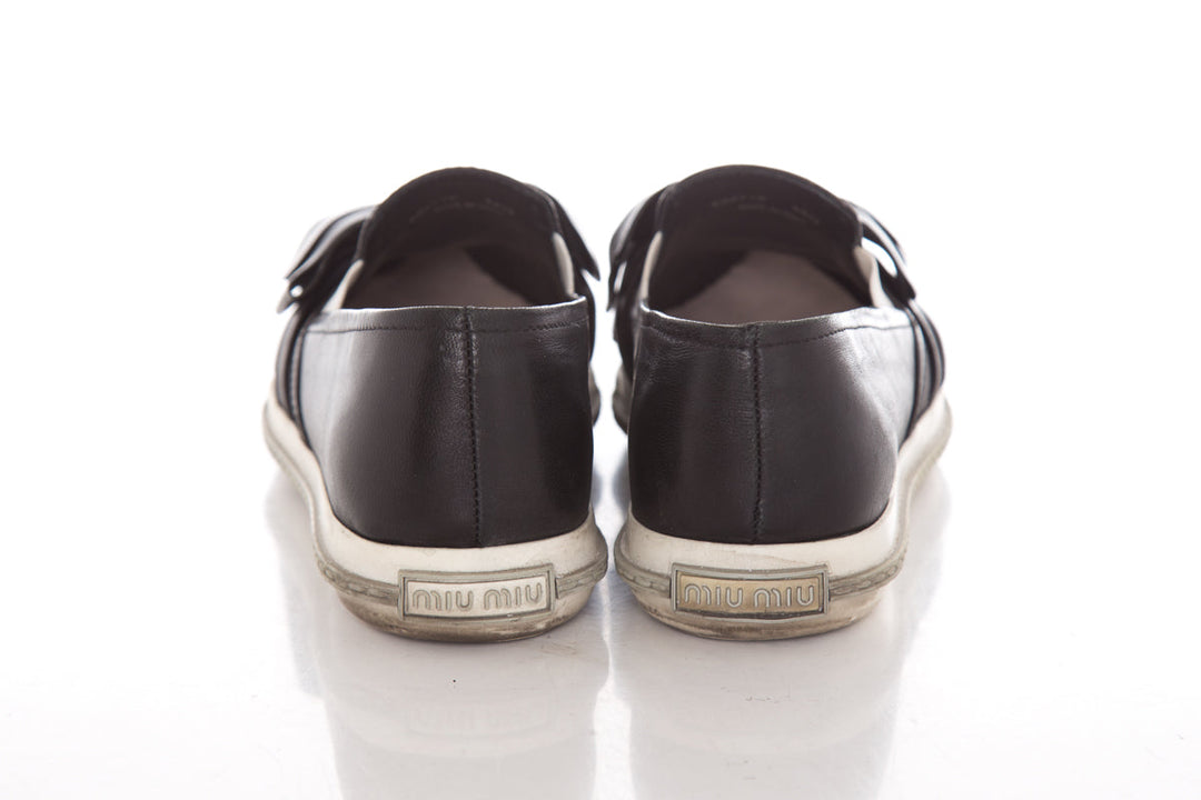 Miu Miu Black Bow Sneakers SZ 38.5