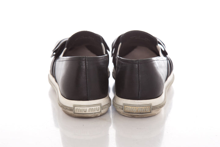 Miu Miu Black Bow Sneakers SZ 38.5