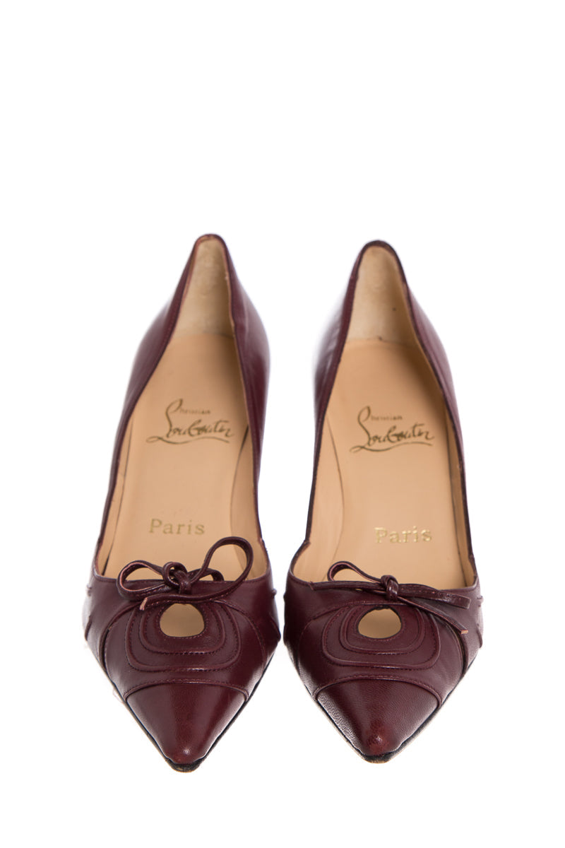 Christian Louboutin Burgundy Pumps SZ 36.5