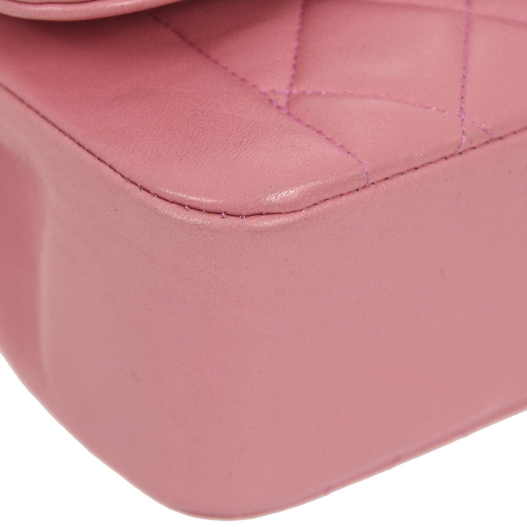 Top Quality Chanel * 1989-1991 Pink Lambskin Border Flap Bag