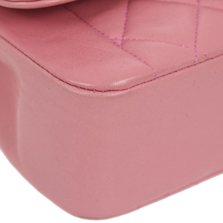 Top Quality Chanel * 1989-1991 Pink Lambskin Border Flap Bag