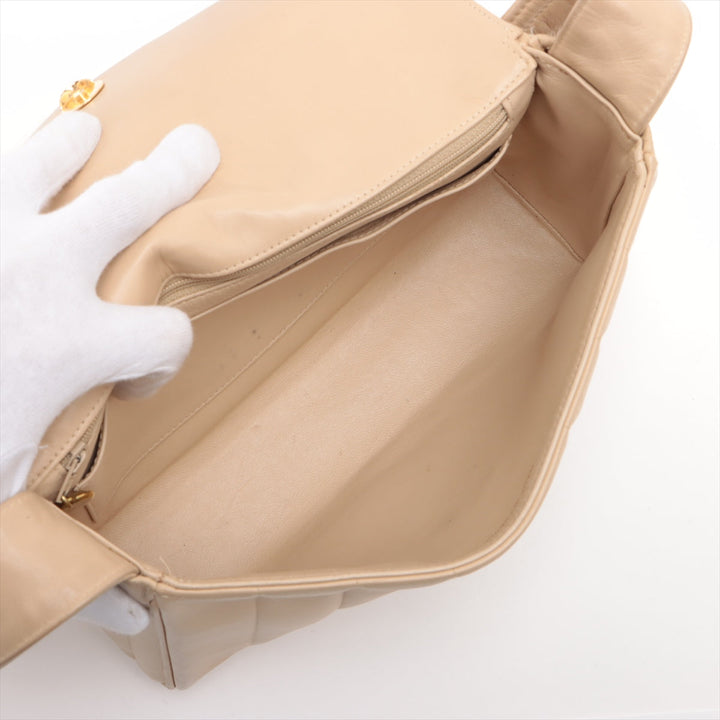 Top Quality Chanel Mademoiselle Shoulder Bag in Lambskin Beige
