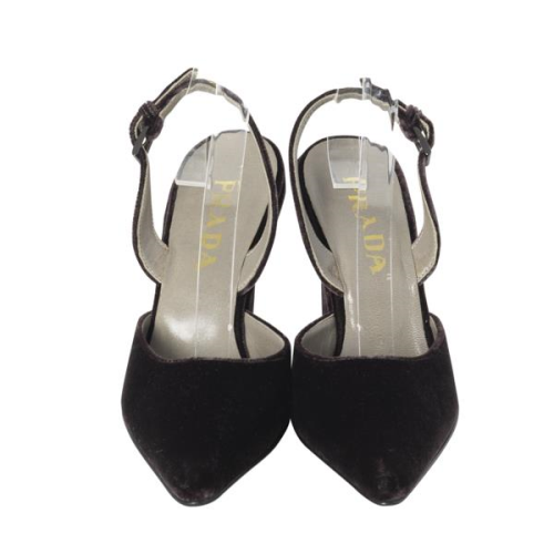 Prada Velvet Slingback Wedges