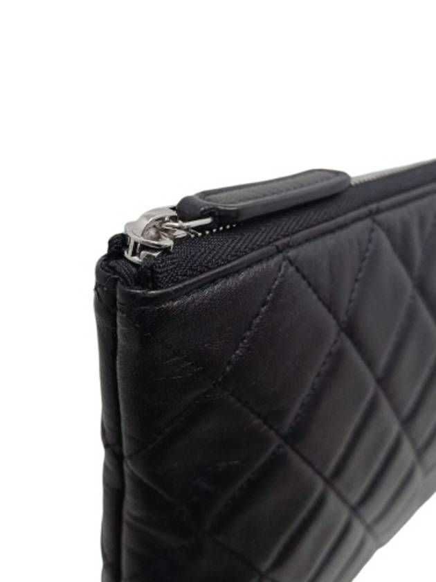AP3749 Crystal Star Logo Black Lambskin Small Pouch Bag Chanel