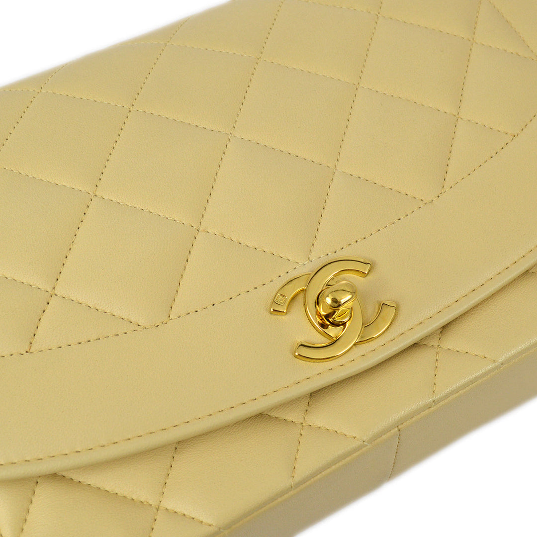 Top Quality Chanel Beige Lambskin Medium Diana Shoulder Bag