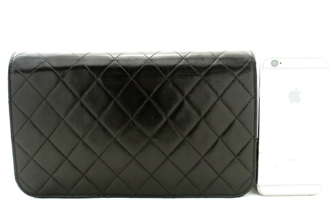 Top Quality Chanel Full New Chain Shoulder Bag Clutch Black Quilted Lambskin