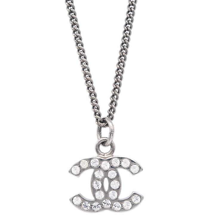 Top Quality Chanel 2007 Crystal & Silver CC Necklace