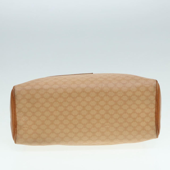 Celine Macadam Canvas Hand Bag PVC Beige Auth 89286