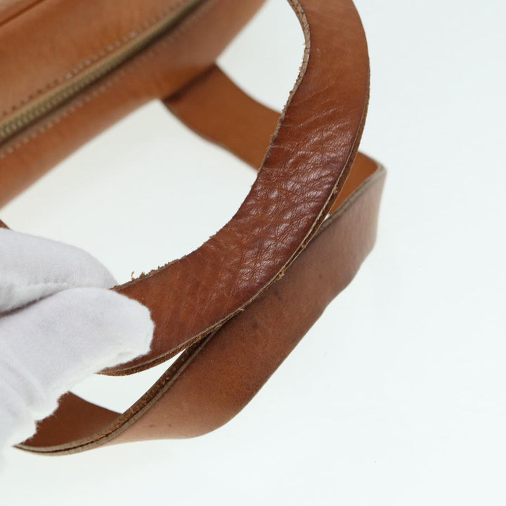 Celine Macadam Canvas Hand Bag PVC Beige Auth 89286