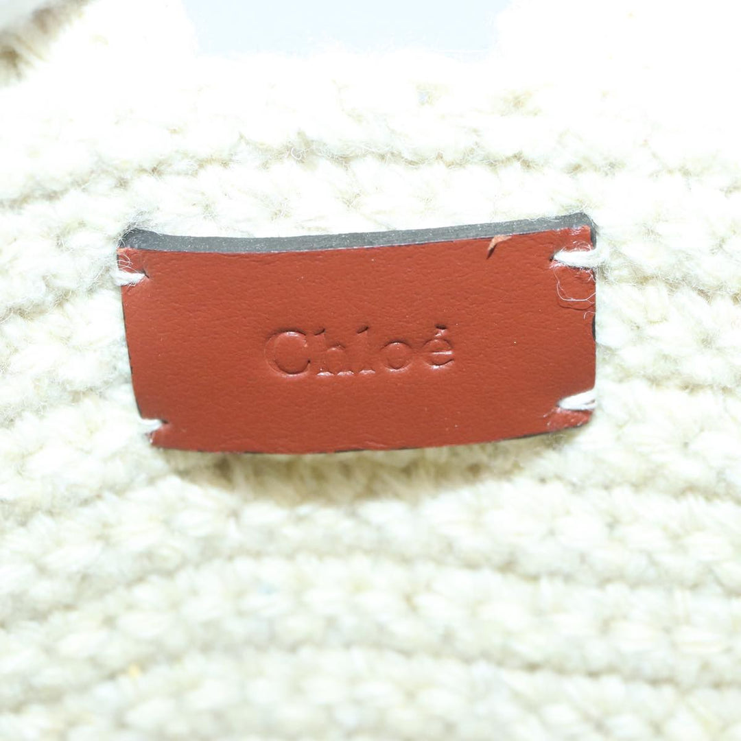 Chloe Hand Bag cotton 2way Beige 89304A