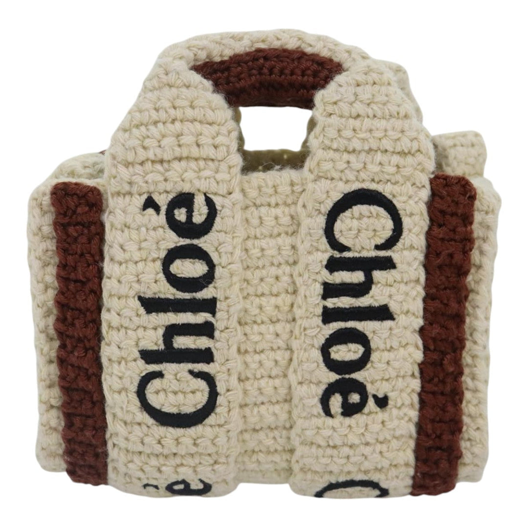 Chloe Hand Bag cotton 2way Beige 89304A