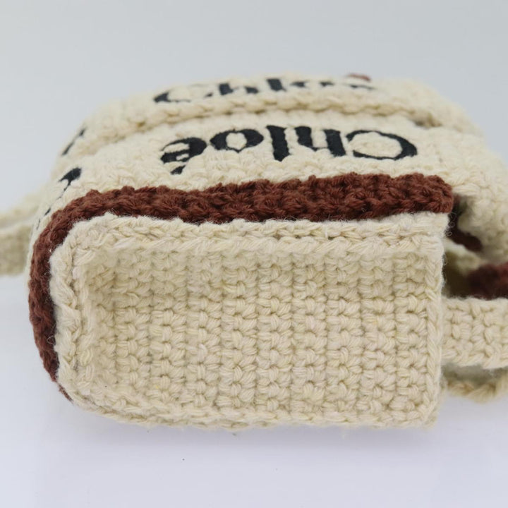 Chloe Hand Bag cotton 2way Beige 89304A