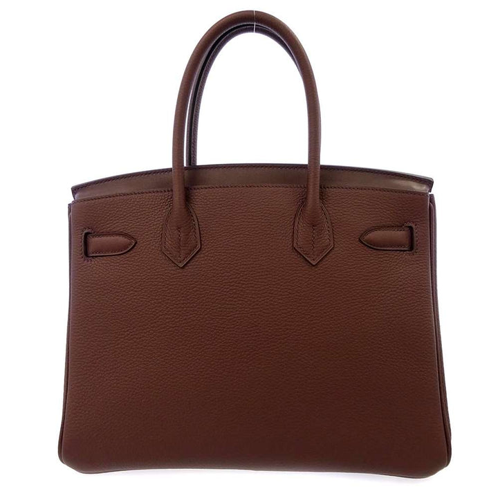 HERMES Birkin 3EN1 RougeSellier Togo Leather Swift Leather Toile GM Size 30