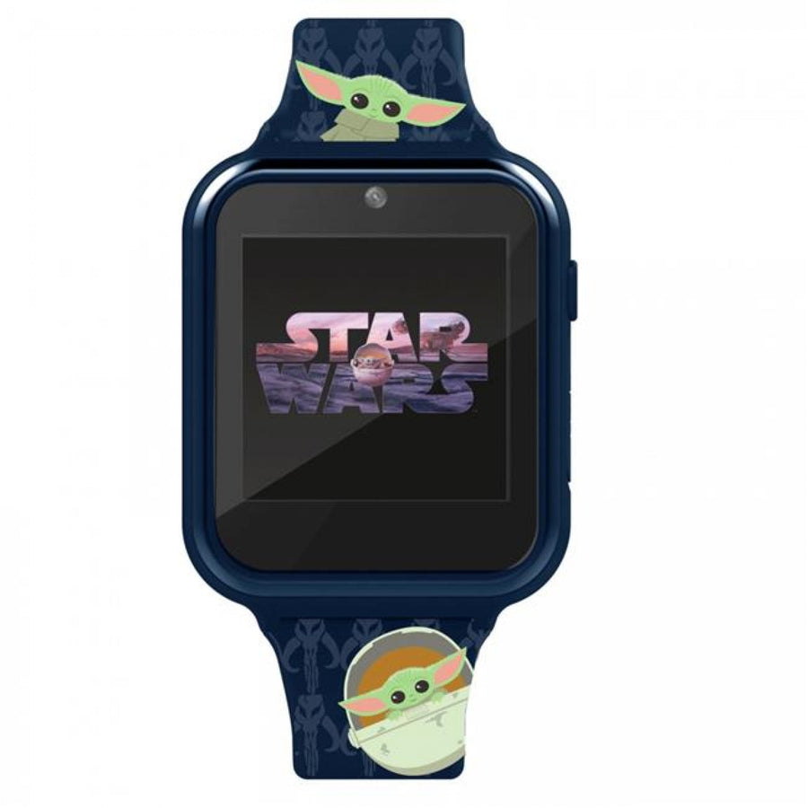 title:Accutime Star Wars The Child from The Mandalorian All Over Print Interactive Kids Blue Watch;color:Blue