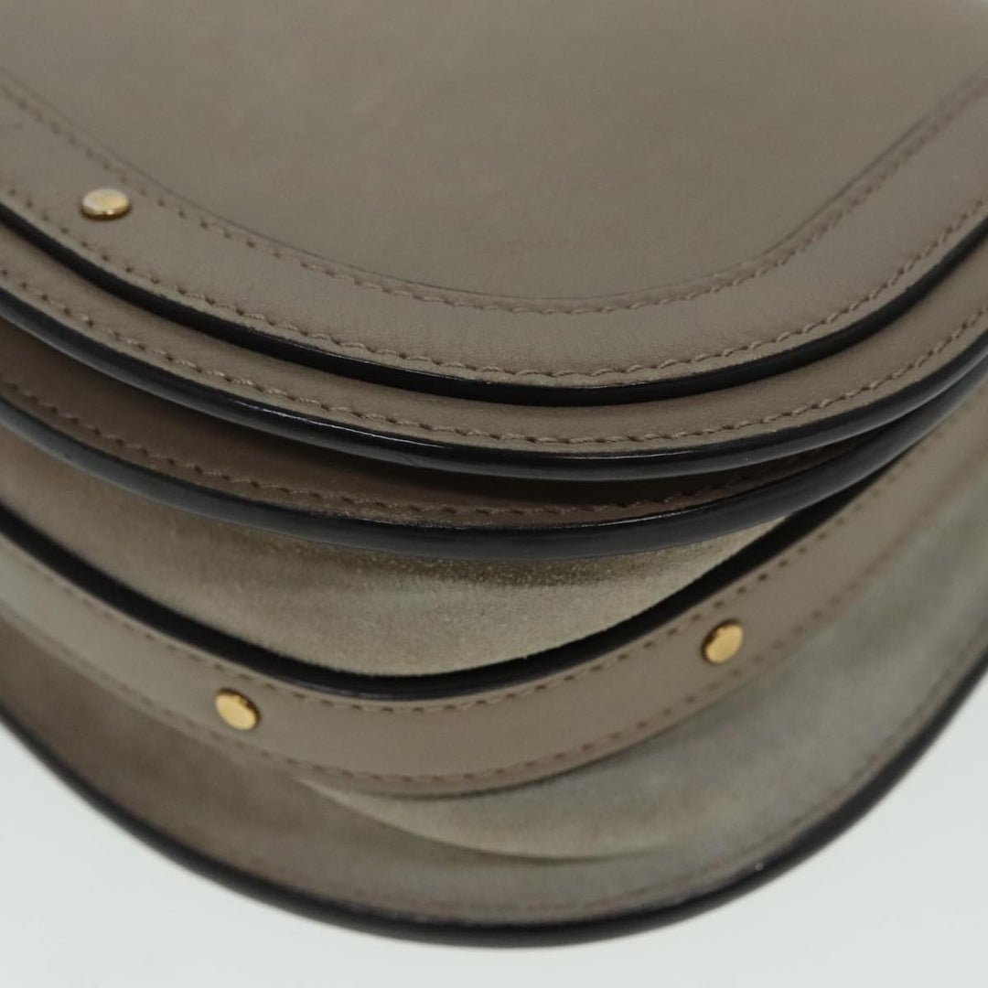 Chloe Nile Hand Bag Leather 2way Brown Gold 89735