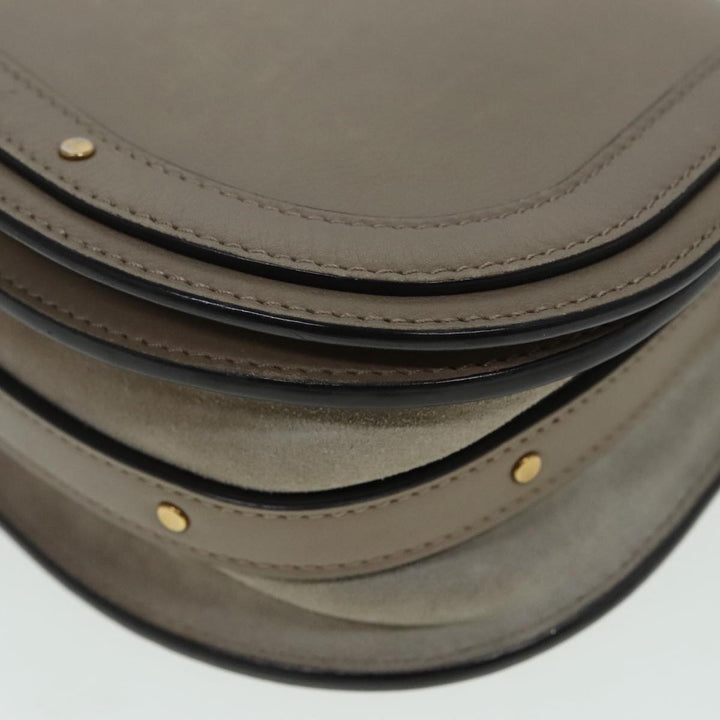 Chloe Nile Hand Bag Leather 2way Brown Gold 89735