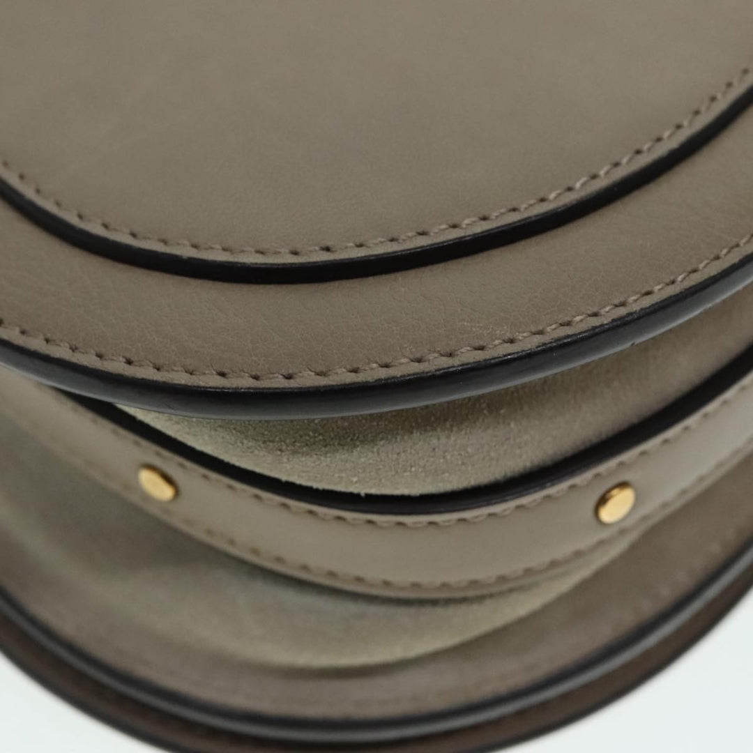 Chloe Nile Hand Bag Leather 2way Brown Gold 89735