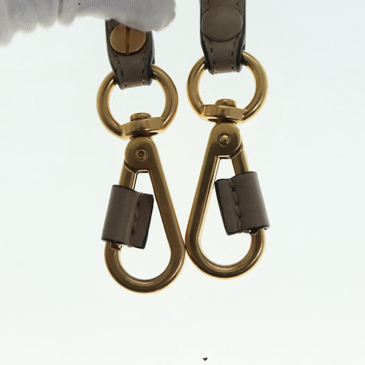 Chloe Nile Hand Bag Leather 2way Brown Gold 89735