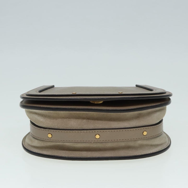 Chloe Nile Hand Bag Leather 2way Brown Gold 89735