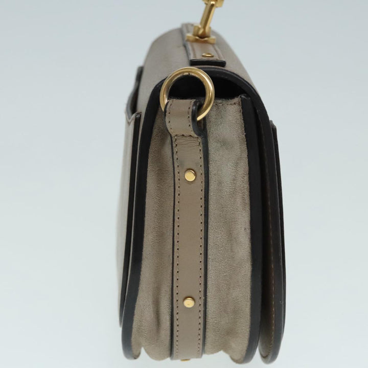 Chloe Nile Hand Bag Leather 2way Brown Gold 89736