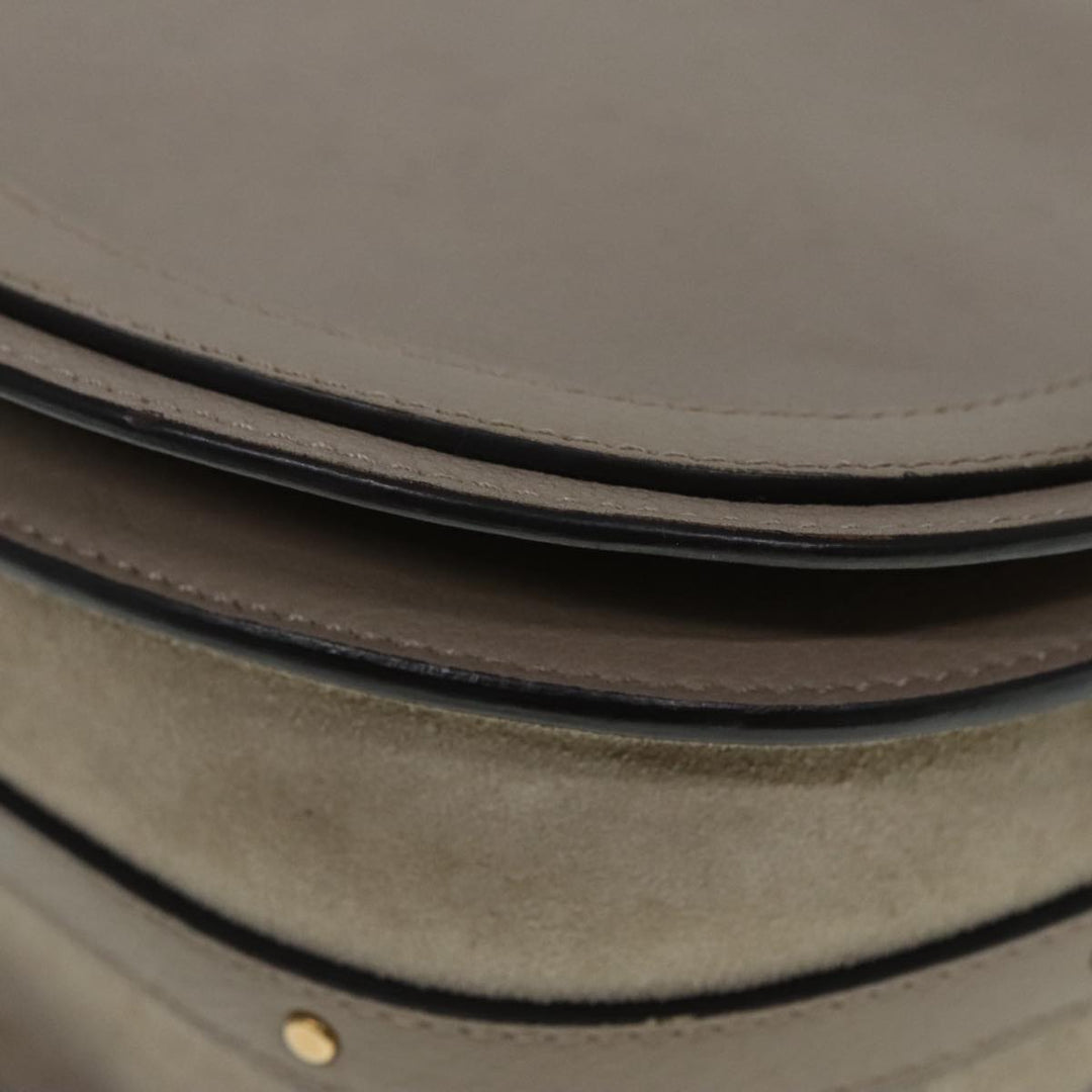 Chloe Nile Hand Bag Leather 2way Brown Gold 89737