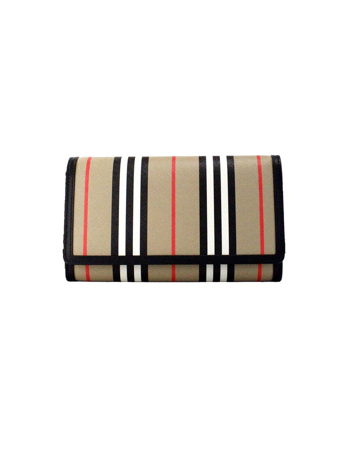 Burberry Hannah Icon Stripe Archive Black Wallet Crossbody Bag