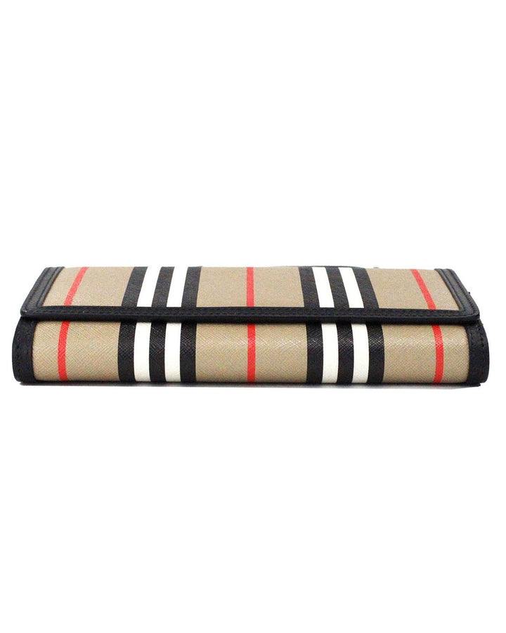 Burberry Hannah Icon Stripe Archive Black Wallet Crossbody Bag