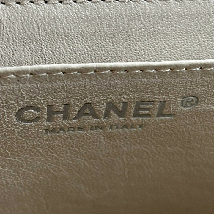 Chanel - Jumbo Lambskin Quilted Single New - Beige / Silver Shoulder Bag