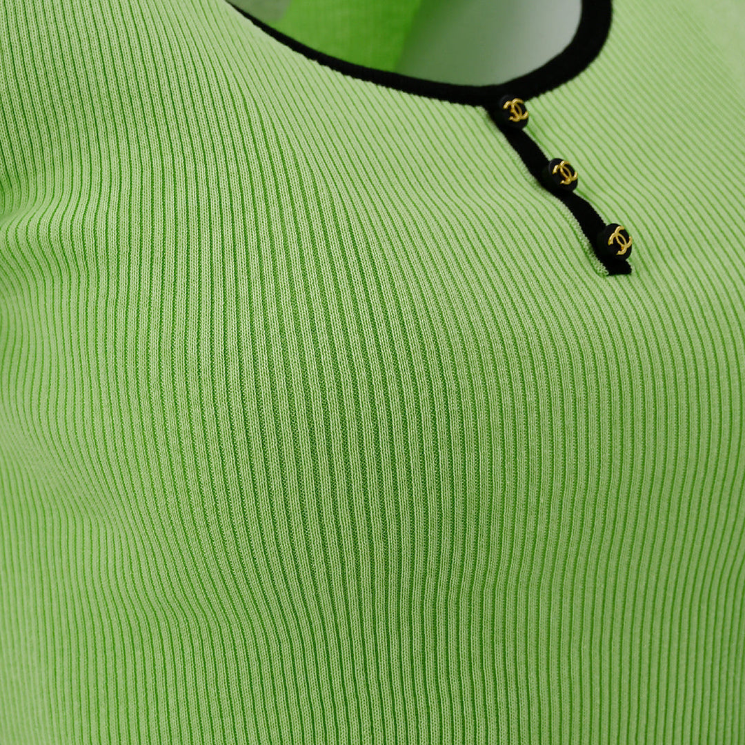 Top Quality Chanel 1995 spring ribbed cotton T-shirt #40