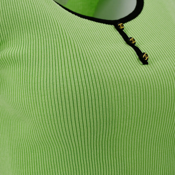 Top Quality Chanel 1995 spring ribbed cotton T-shirt #40