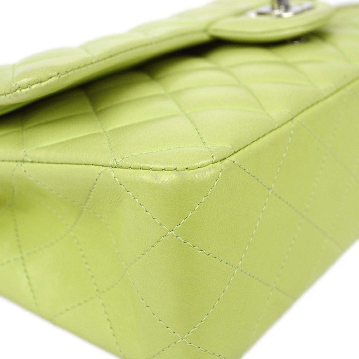 Top Quality Chanel * Light Green Lambskin Medium Classic Double Flap Shoulder Bag