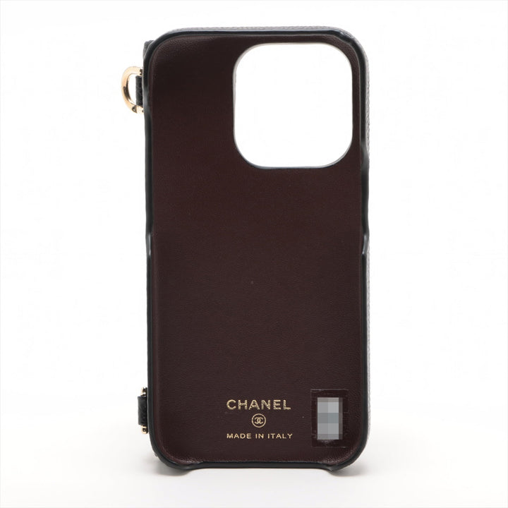 Top Quality Chanel Matrasse Caviar S iPhone Case Black Gold Gold  Random