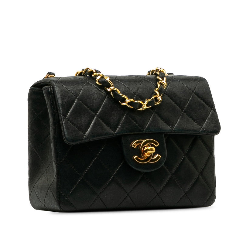 Top Quality Chanel Mini Flap Bag in Lambskin Black Ladies