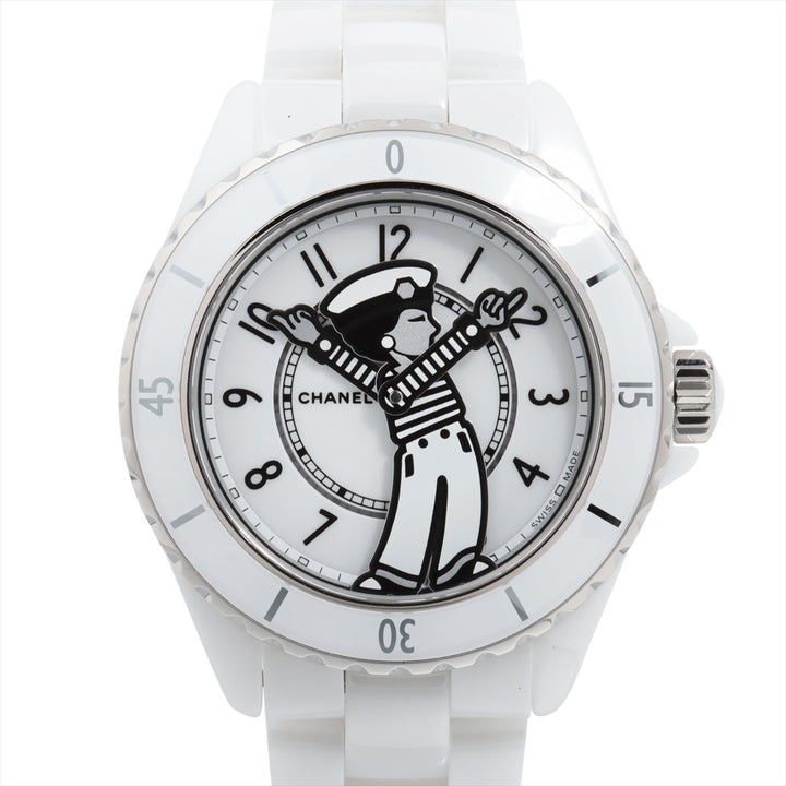 Top Quality Chanel Mademoiselle J12 Lapauza H7481 SSCE AT White
