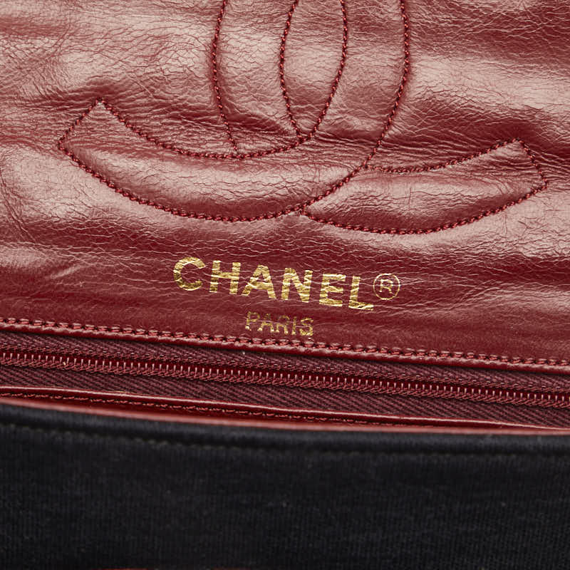 Top Quality Chanel Mattress Cocomark Double Flap 23 Chain houlder Bag Black Cotton Leather  CHANEL