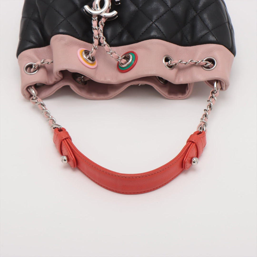 Top Quality Chanel Matrasse hine Handle Shoulder Bag Black Silver G  23rd
