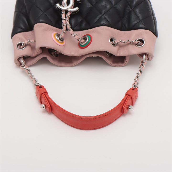 Top Quality Chanel Matrasse hine Handle Shoulder Bag Black Silver G  23rd