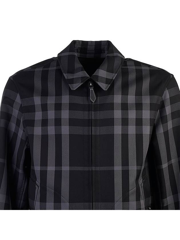 Burberry Check Reversible Harrington Jacket Mid Grey