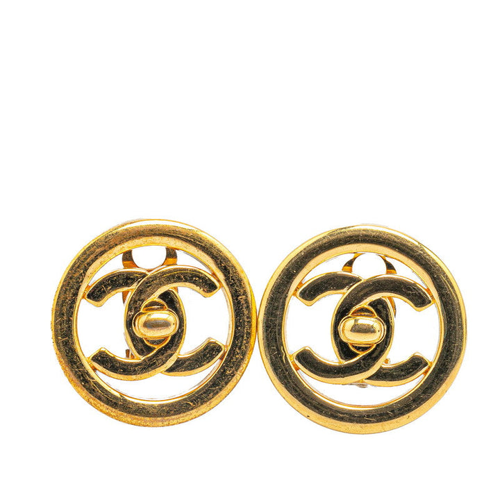Top Quality Chanel Vintage Coco Mark Turnlock Earrings