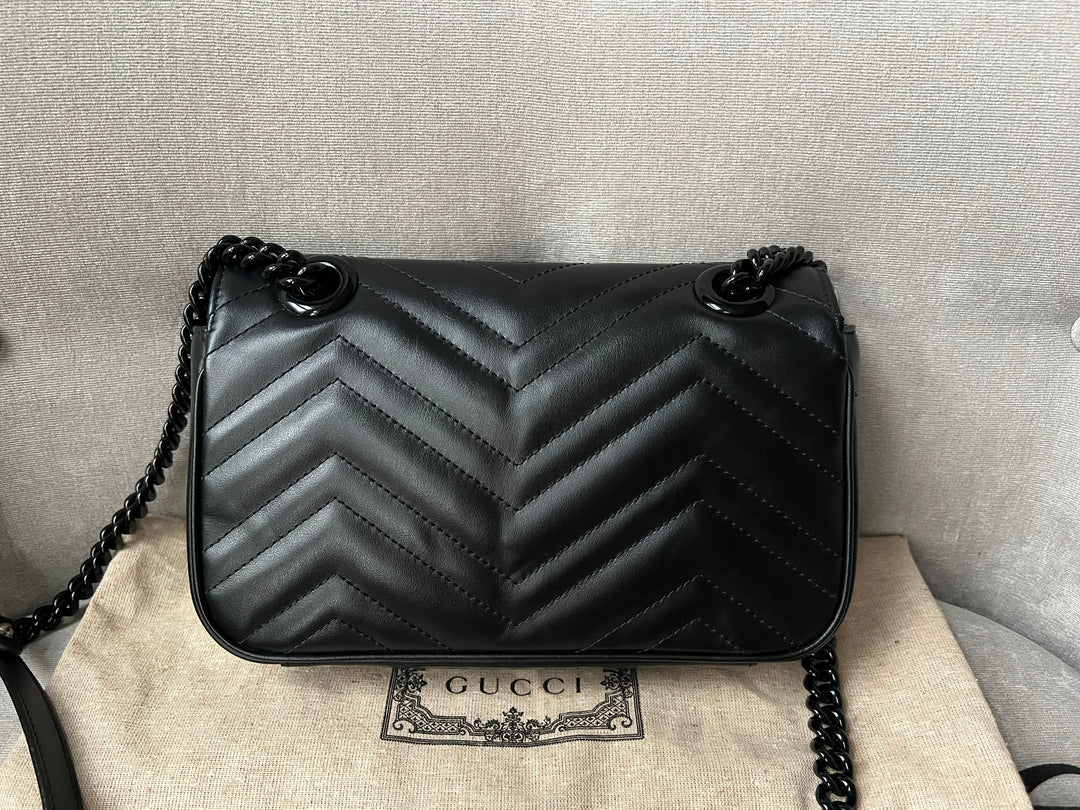 Gucci GG Black Marmont Mini Shoulder Bag (RRP £1,700)