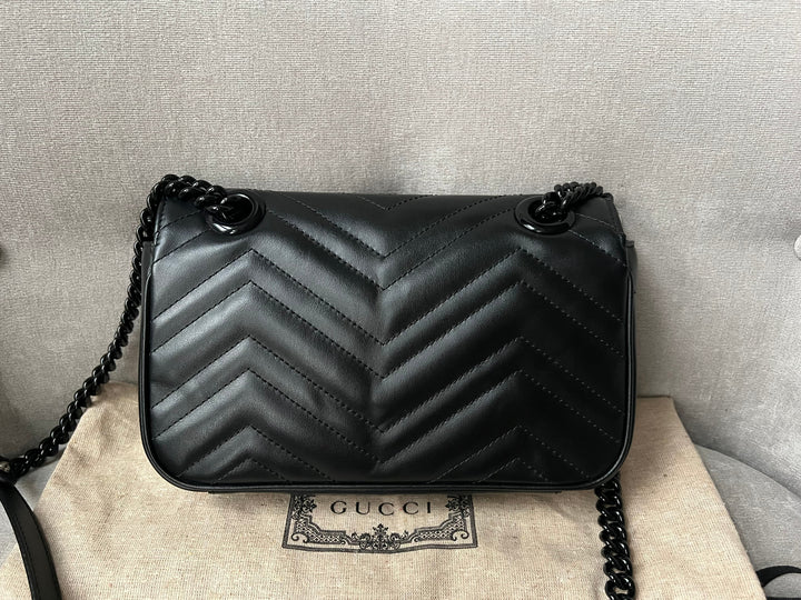 Gucci GG Black Marmont Mini Shoulder Bag (RRP £1,700)