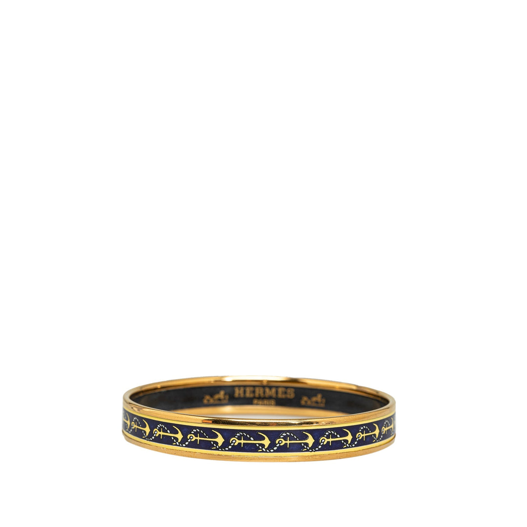 Hermes Narrow Enamel Bangle Costume Bracelet