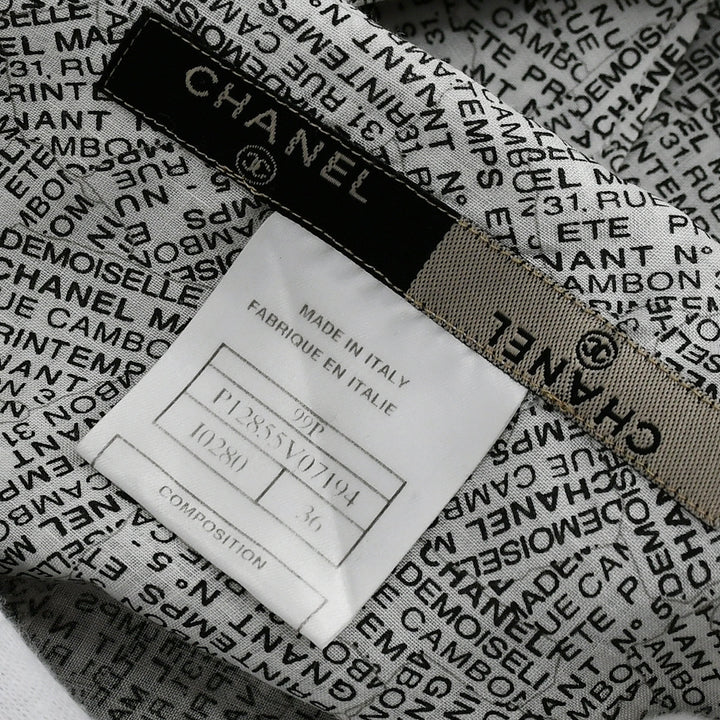 Top Quality Chanel Short Sleeve Shirt White Black 99P #36