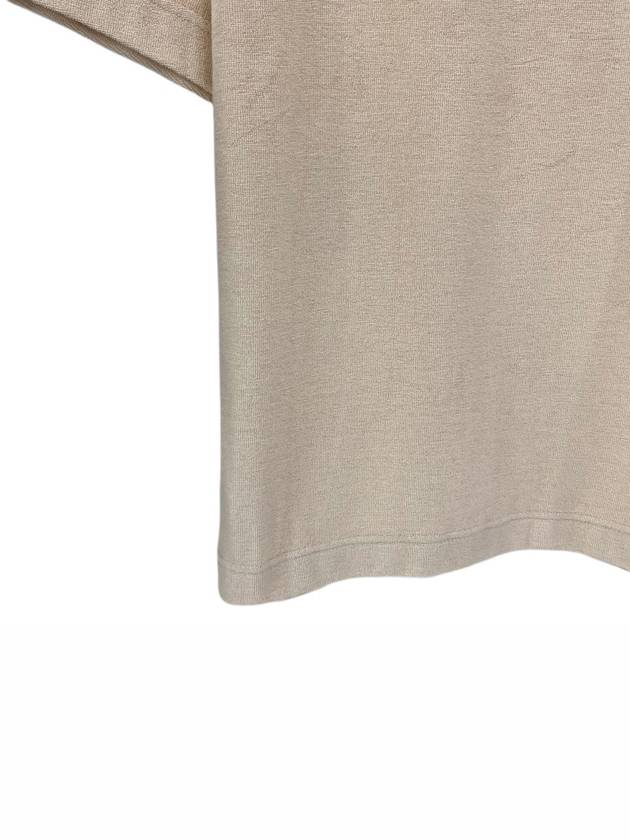 Burberry Logo Jacquard Towel-Finish Short-Sleeve T-Shirt Beige