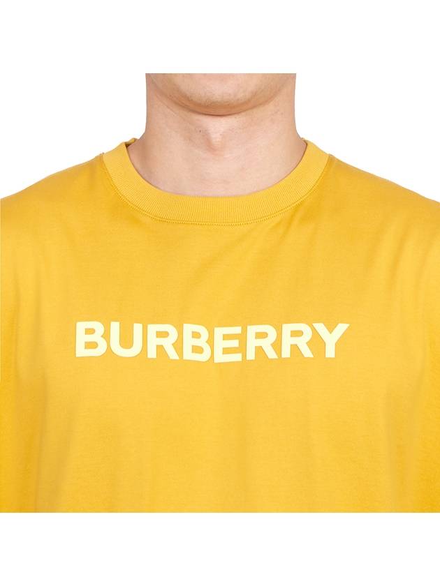 Burberry Men's Logo Print Cotton Short Sleeve T-Shirt Yellow