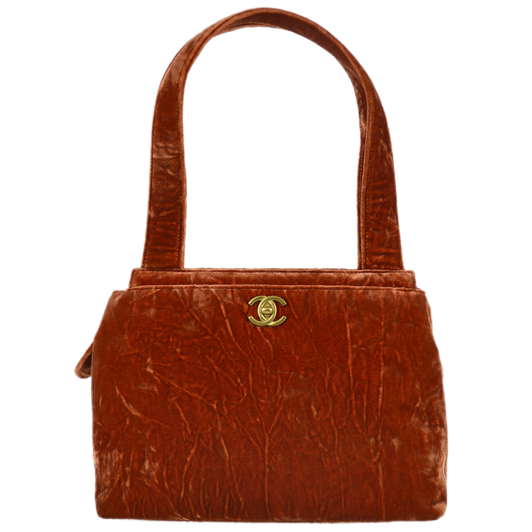 Top Quality Chanel 1997-1999 Brown Velvet Handbag
