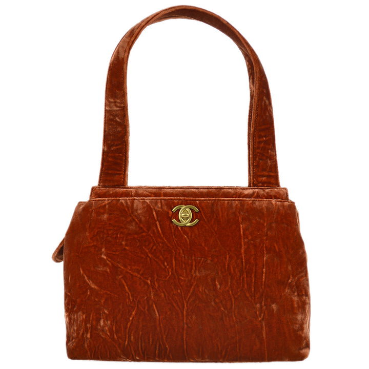 Top Quality Chanel 1997-1999 Brown Velvet Handbag