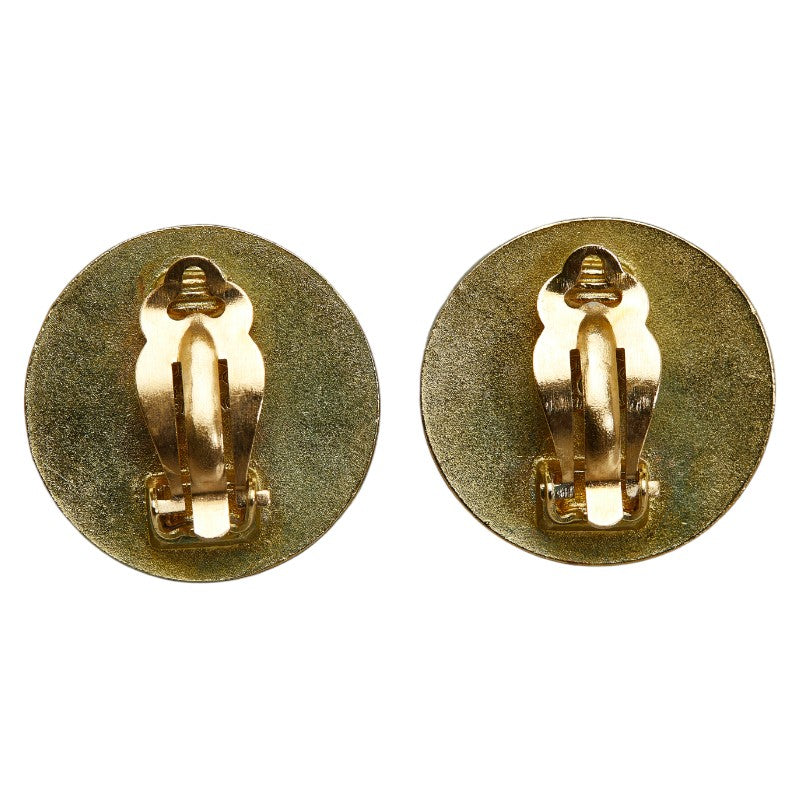 Top Quality Chanel Coco Round Earring Gold Black   Chanel